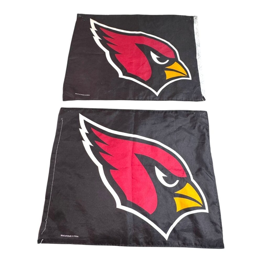 Arizona Cardinals NFL Logo Pillowcase Covers Set Of 2 Black & Red Bedding Fan